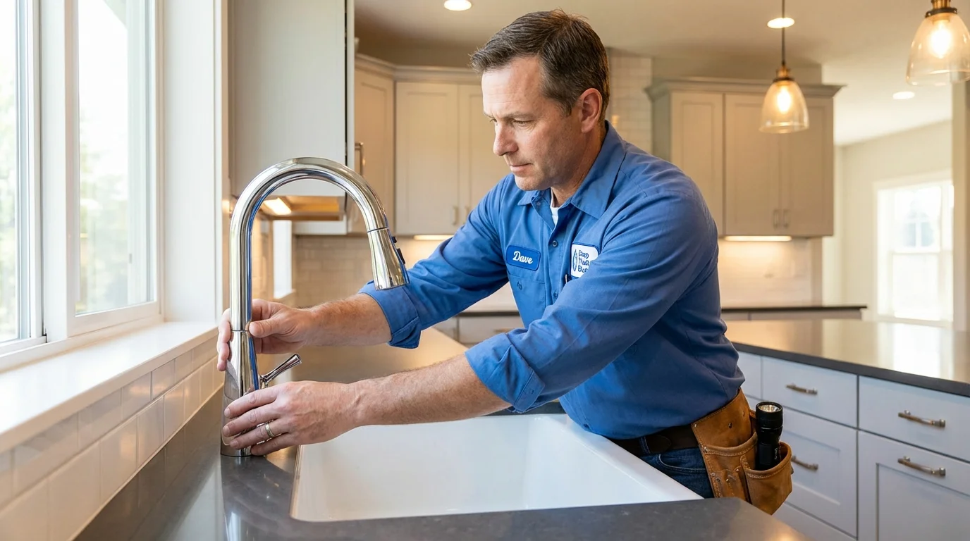 Kitchen faucet installation by Johns Plumbing LLC in Palm Springs